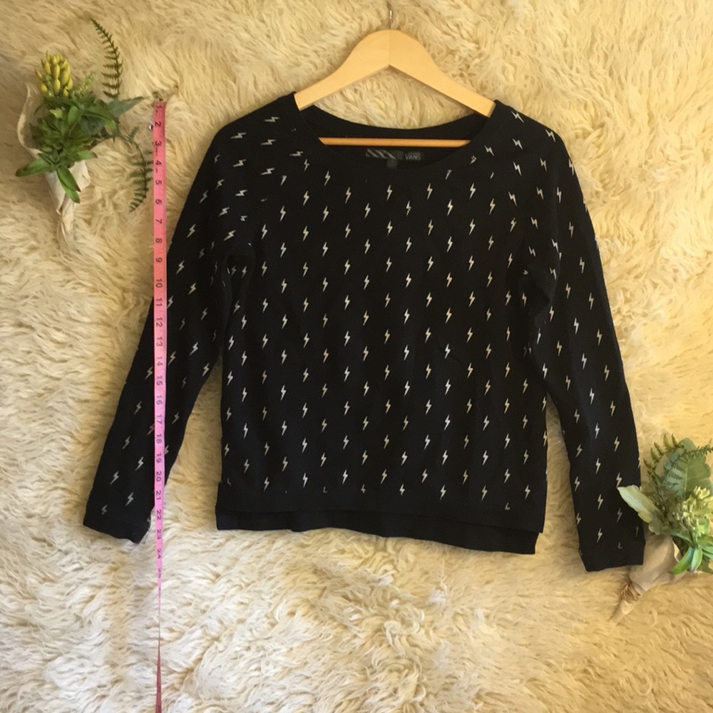 Vans Black Fleeced-Lined Pullover Sweatshirt - Picture 1 of 5